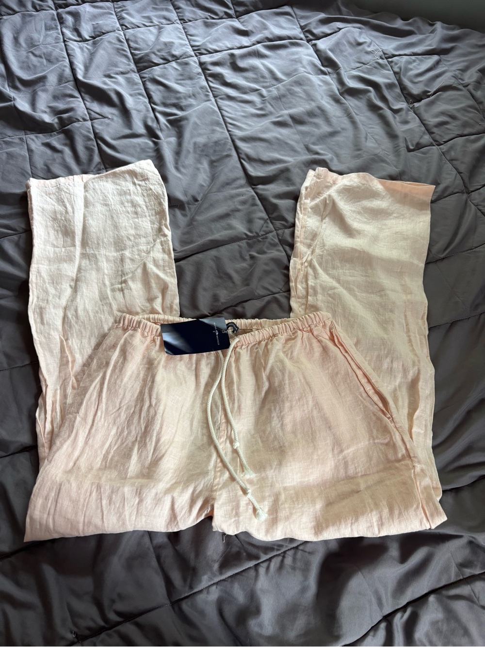 Brandy Melville Pale Pink Linen Pants